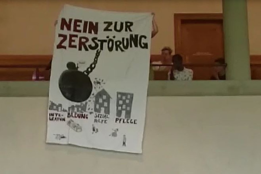 Schluss der Zerstörung  öffentlicher Leistungen!
