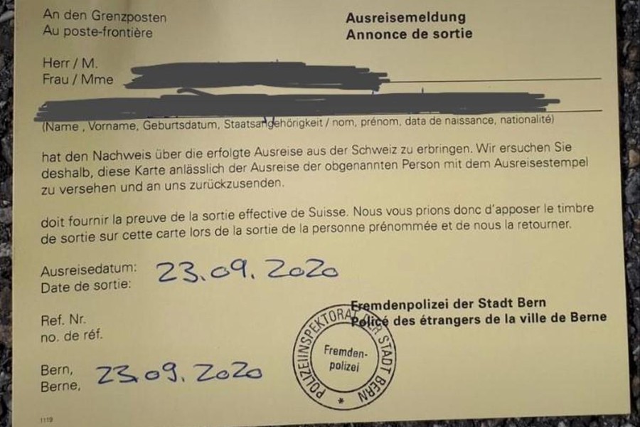 Illegale Wegweisung durch die Kapo